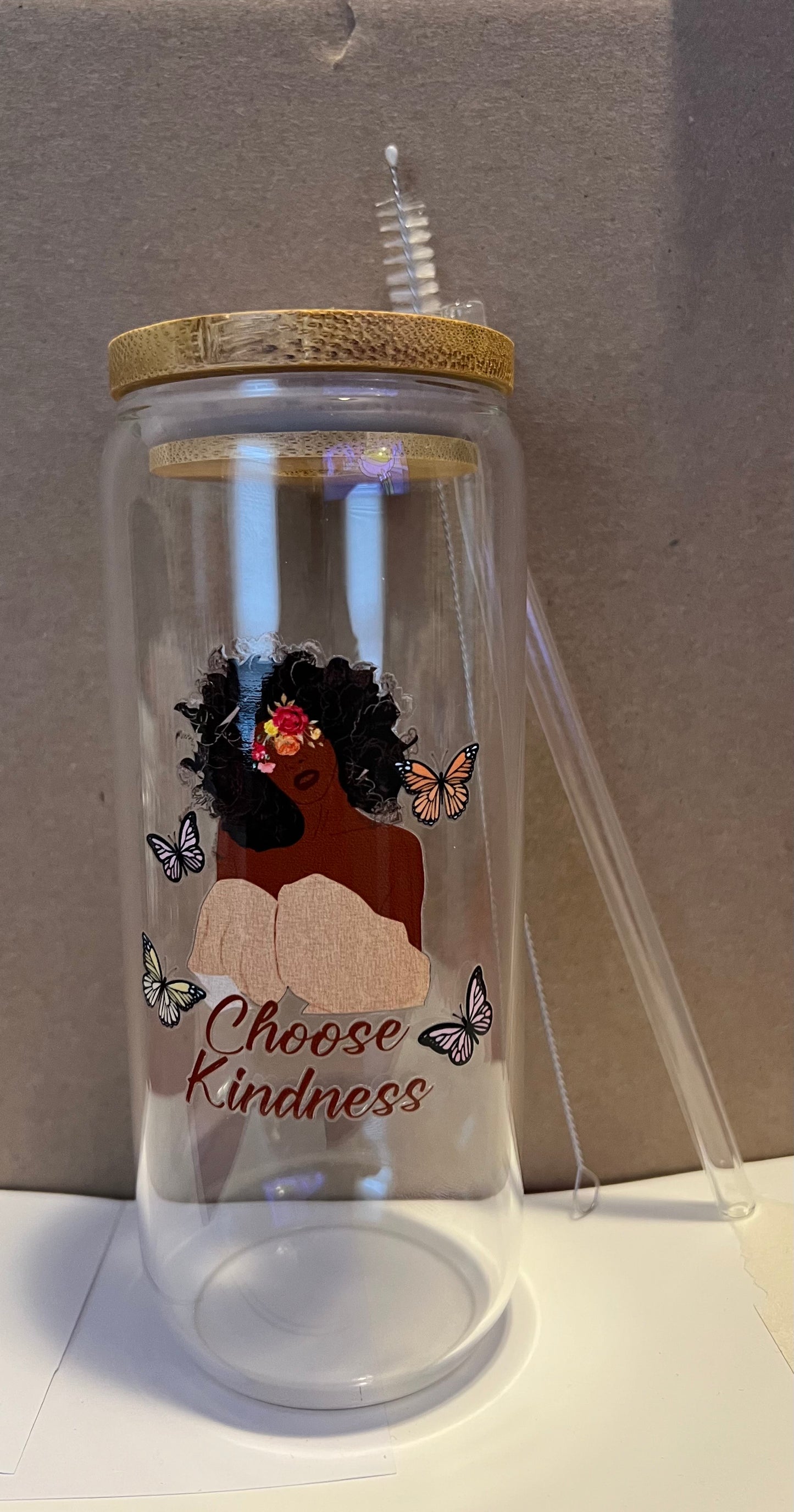 Inspirational Glass Cup (20 oz.) - Choose Kindness