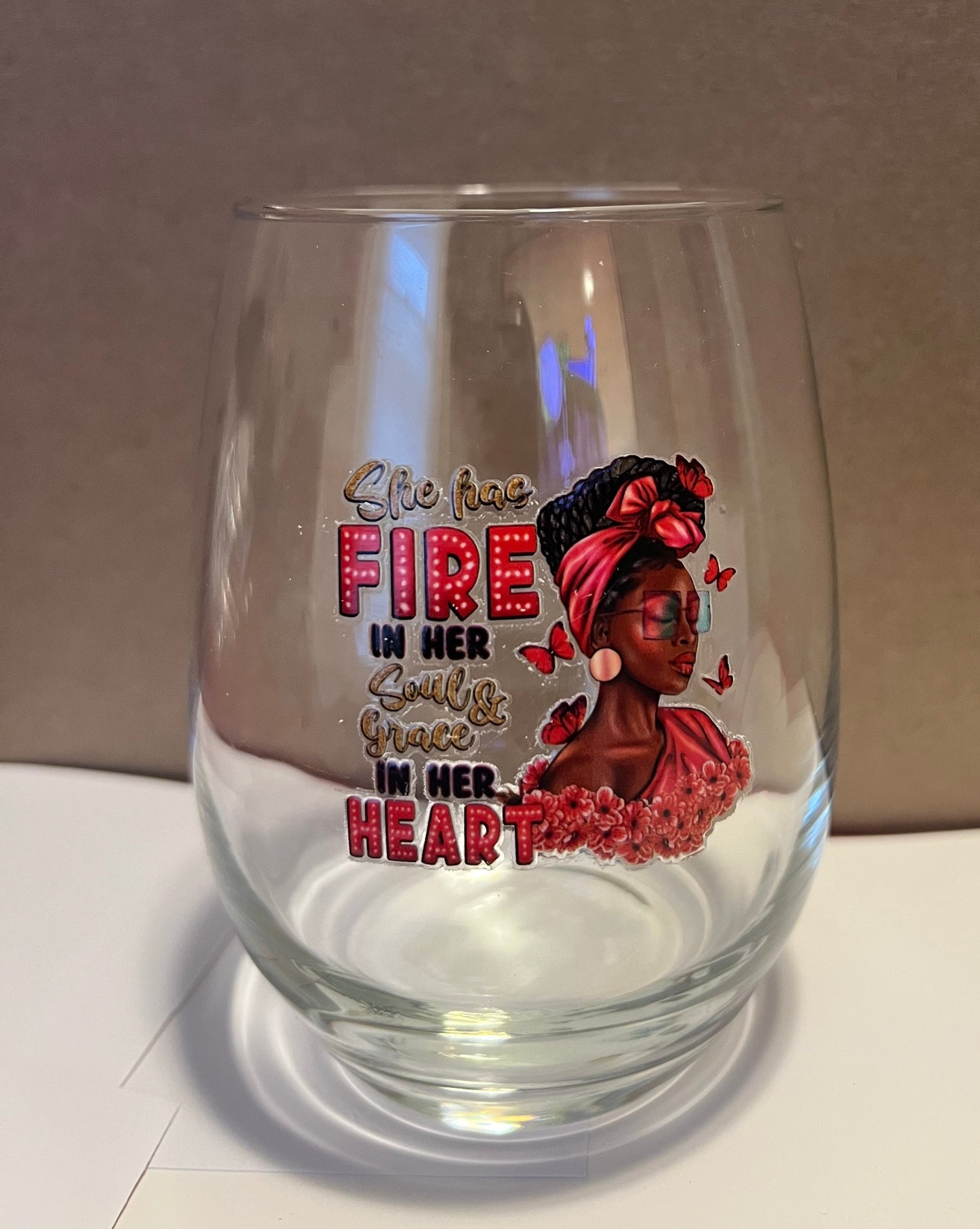 Inspirational Goblet 20.5 - She Has Fire In Her Soul & Grace In Her Heart